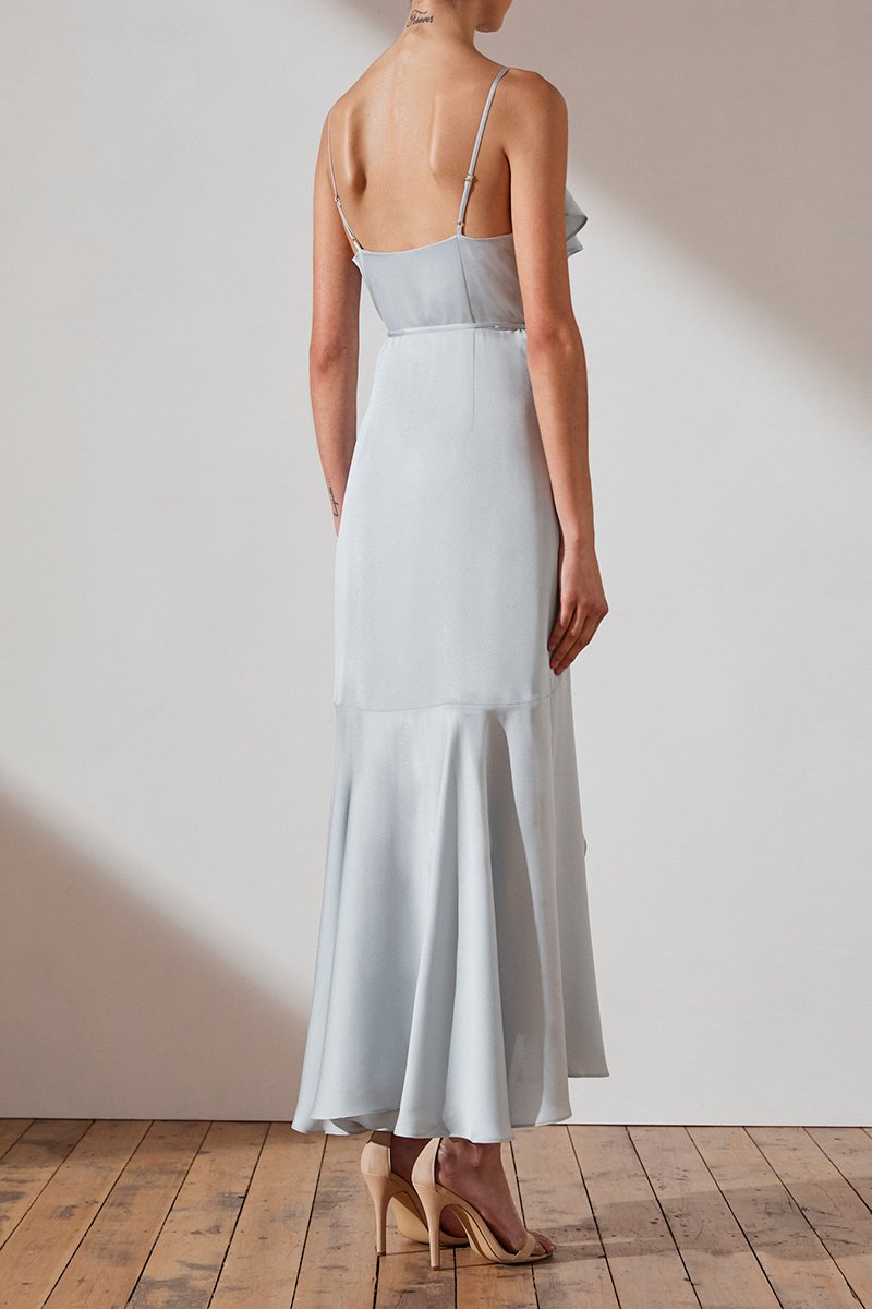 Luxe Bias Frill Wrap Dress | Cloud ...